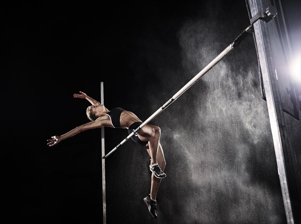 Athlete doing a high jump