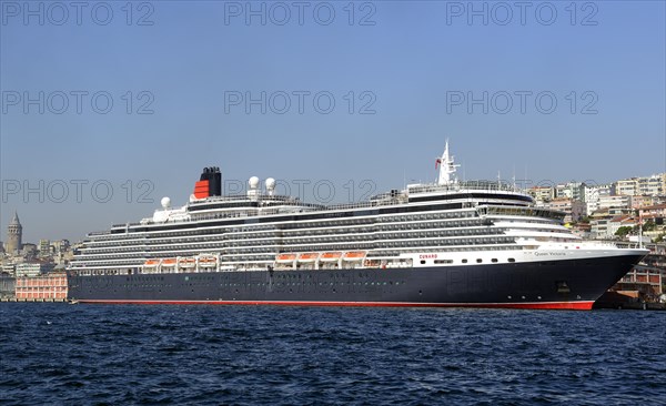 Queen Victoria cruise ship moored in the port of Istanbul