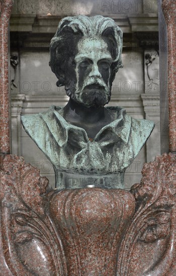 Gravestone of Emile Zola at the Cimetiere de Montmartre cemetery