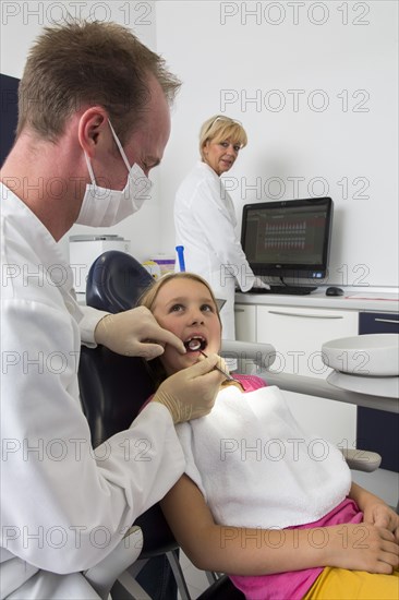 Girl at the dentist