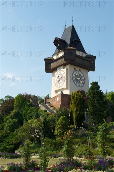 Clock tower on Schlossberg or Castle Hill