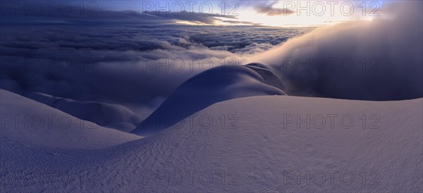 Sunrise at the summit of Cotopaxi Volcano