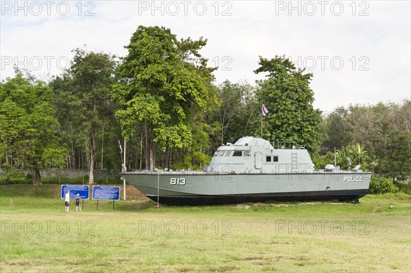 Police boat swept inland by the Tsunami of 26 December 2006