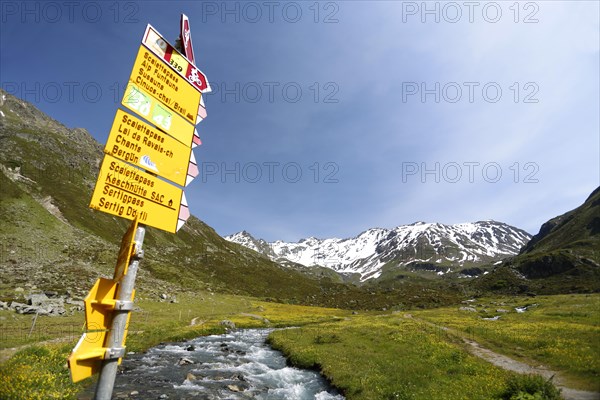 Signpost in Dischma Valley