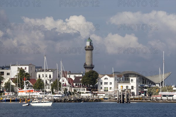 Townscape with a lighthouse