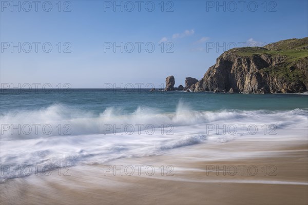 Waves break on the beach of Dalmore