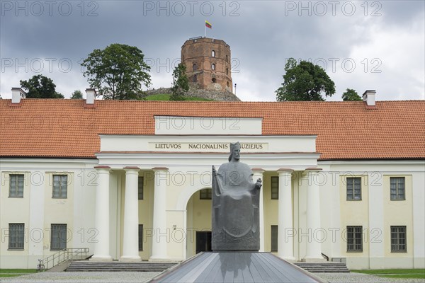 Monument of King Mindaugas in front of the National Museum