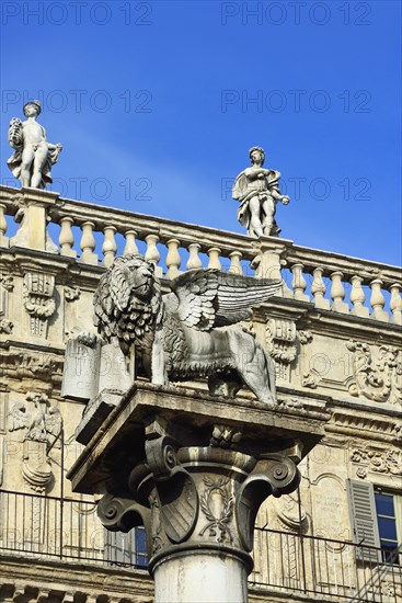 Rennassance column with the Lion of St. Mark