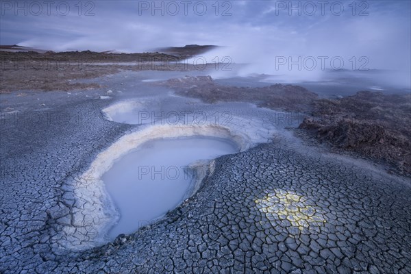 Hot springs in the high temperature geothermal area of Gunnuhver