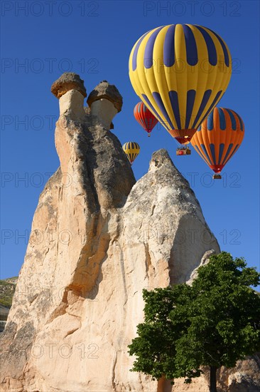 Hot air balloons and fairy chimneys