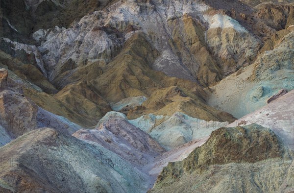 The colorful rocks of the Artist's Palette at dusk