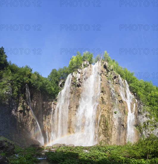 Rainbow at a waterfall