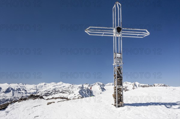Summit cross on Laaser Spitze mountain