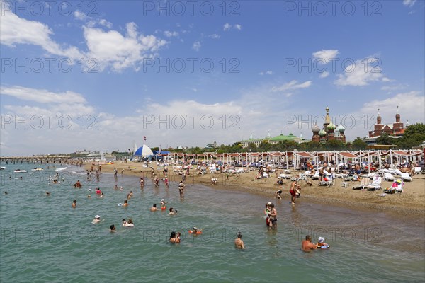 Beach with the Kremlin Palace Hotel