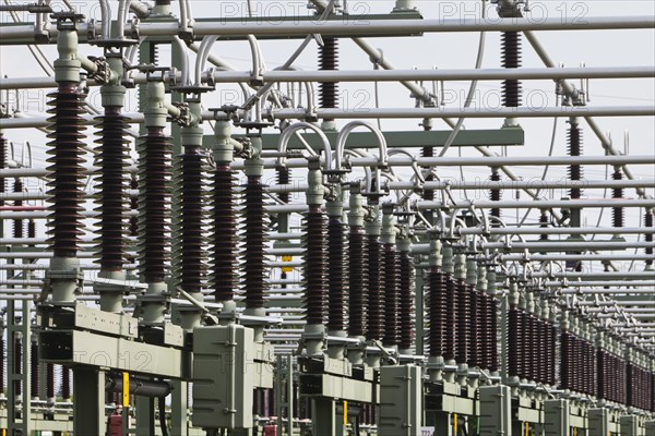 Insulators of the switchyard of a substation