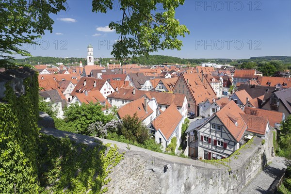 View across the historic centre to St Martin's Church