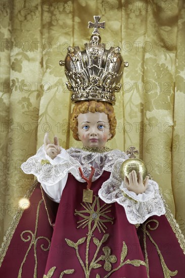 Baby Jesus with crown and orb