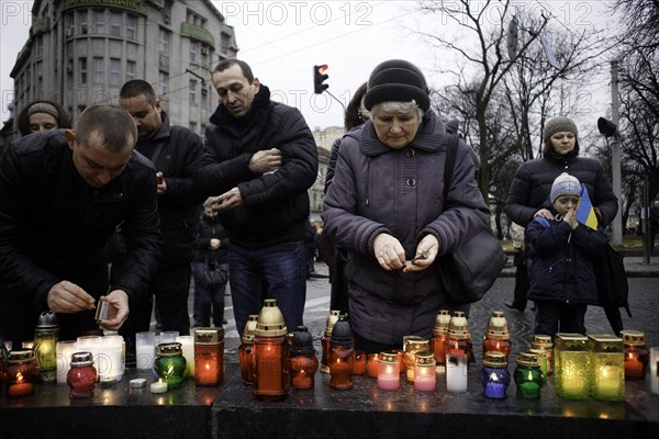 Mourning ceremony for victims of the Euromaidan in Kiev