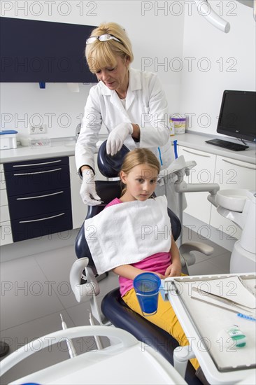 Girl at the dentist