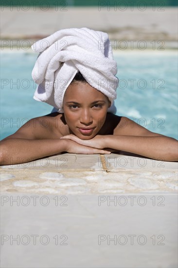 Woman enjoying a wellness and spa treatment