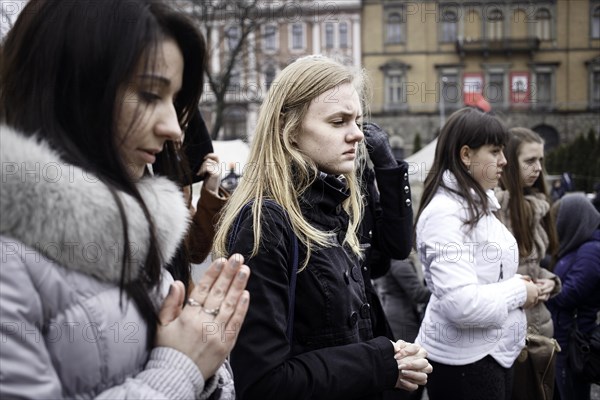 Mourning ceremony for victims of the Euromaidan in Kiev