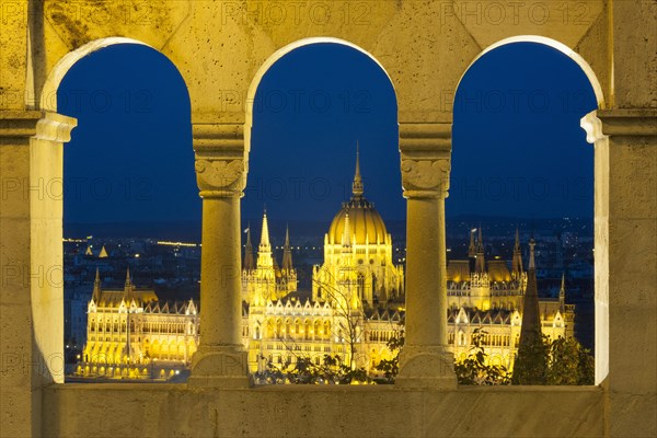 View from the Fishermen's Bastion on the Parliament