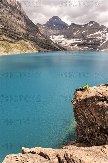 Hiker at Lake McArthur