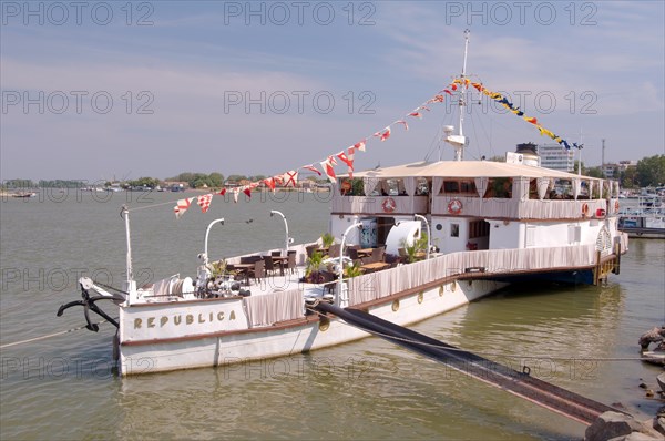 Pleasure boat on the Danube river