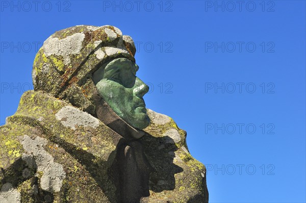 Monument to the aviation pioneer Eugene Renaux on the summit of the Puy de Dome volcano