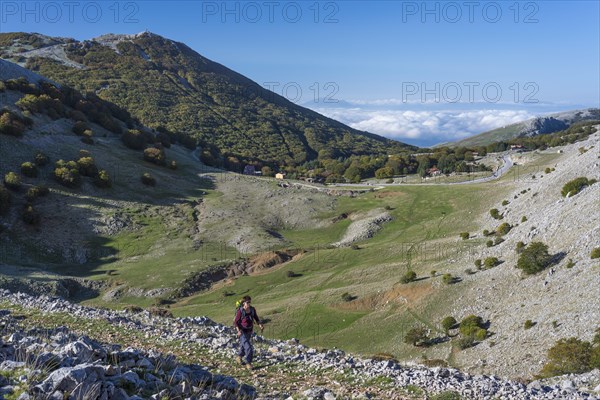 Woman hiking in the Parco delle Madonie
