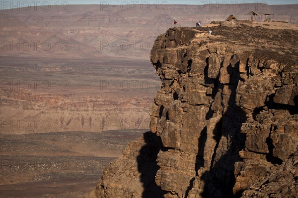 Tourists at Visrivier Canyon or Fish River Canyon