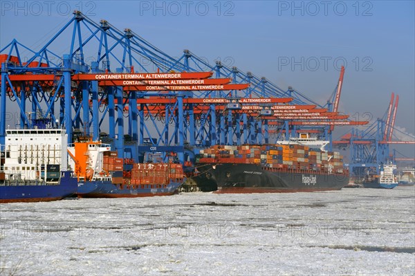 Container ship at Container Terminal Altenwerder