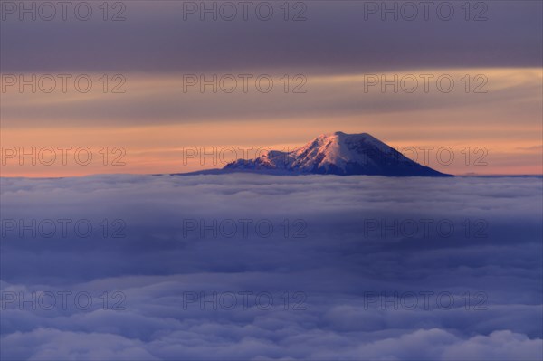 Summit of Chimborazzo Volcano at sunrise