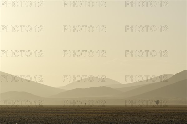 Morning haze over the landscape of the Namib Desert
