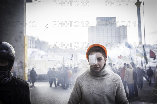 Injured protester