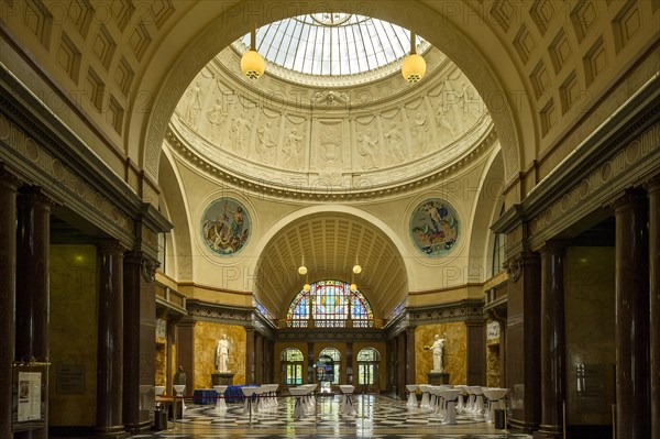 The foyer of the Wiesbaden Kurhaus spa house with casino