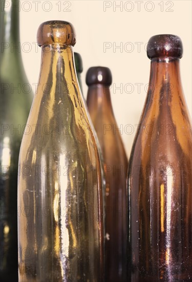 Glass bottles used for traditional ale