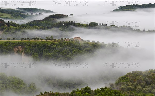 Fog in the valleys of the Crete Senesi