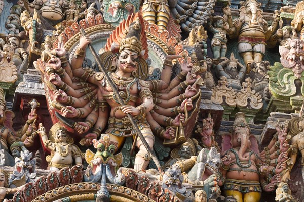 Ornate statues on the southern tower