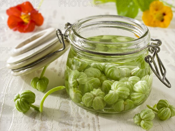 Pickled nasturtium seeds