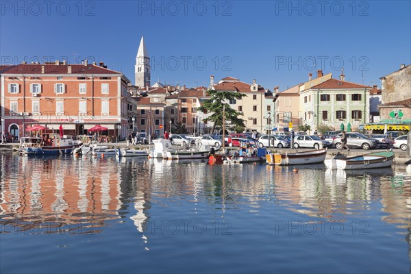 Harbor with old town of Izola