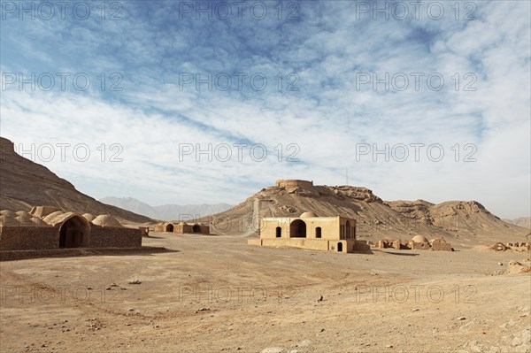 Ceremonial buildings at the Tower of Silence