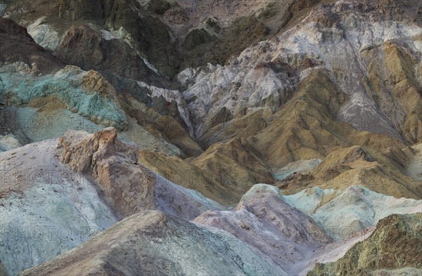 The colorful rocks of the Artist's Palette at dusk