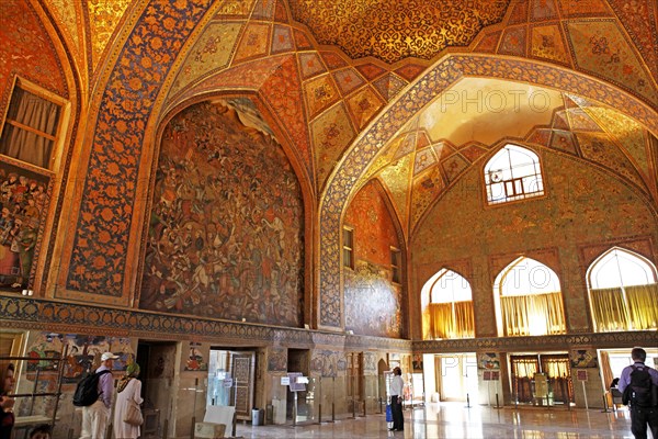 Main hall with murals