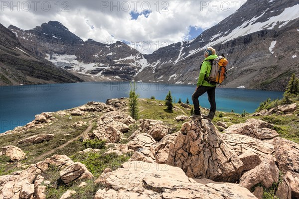 Hiker at Lake McArthur