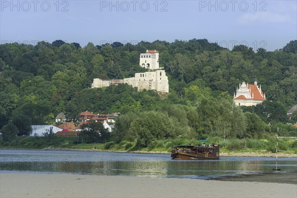 Castle ruins and the parish church