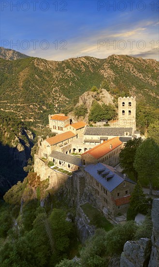 First Romanesque or Lombard Romanesque style Abbey of Saint Martin-du-Canigou