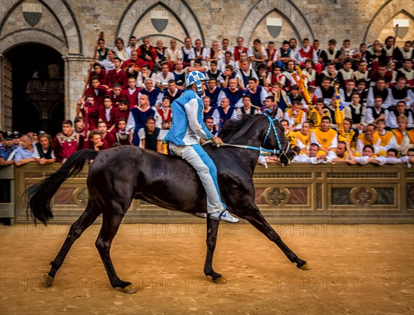 Palio di Siena horse race on Piazza del Campo