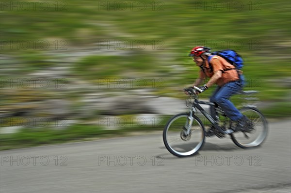 Mountain biker near Hinterstein