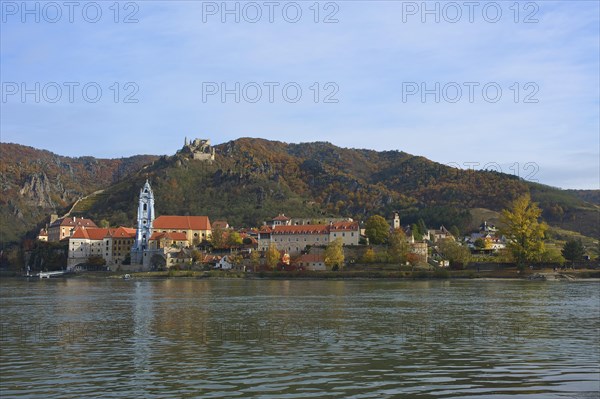Townscape of Durnstein on the Danube River